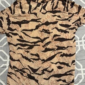 INC International Concepts Beige and Black Patterned Shirt